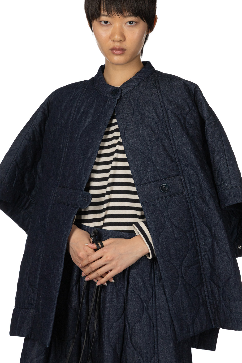 Tigre Brocante - 6oz Denim Quilted Poncho
